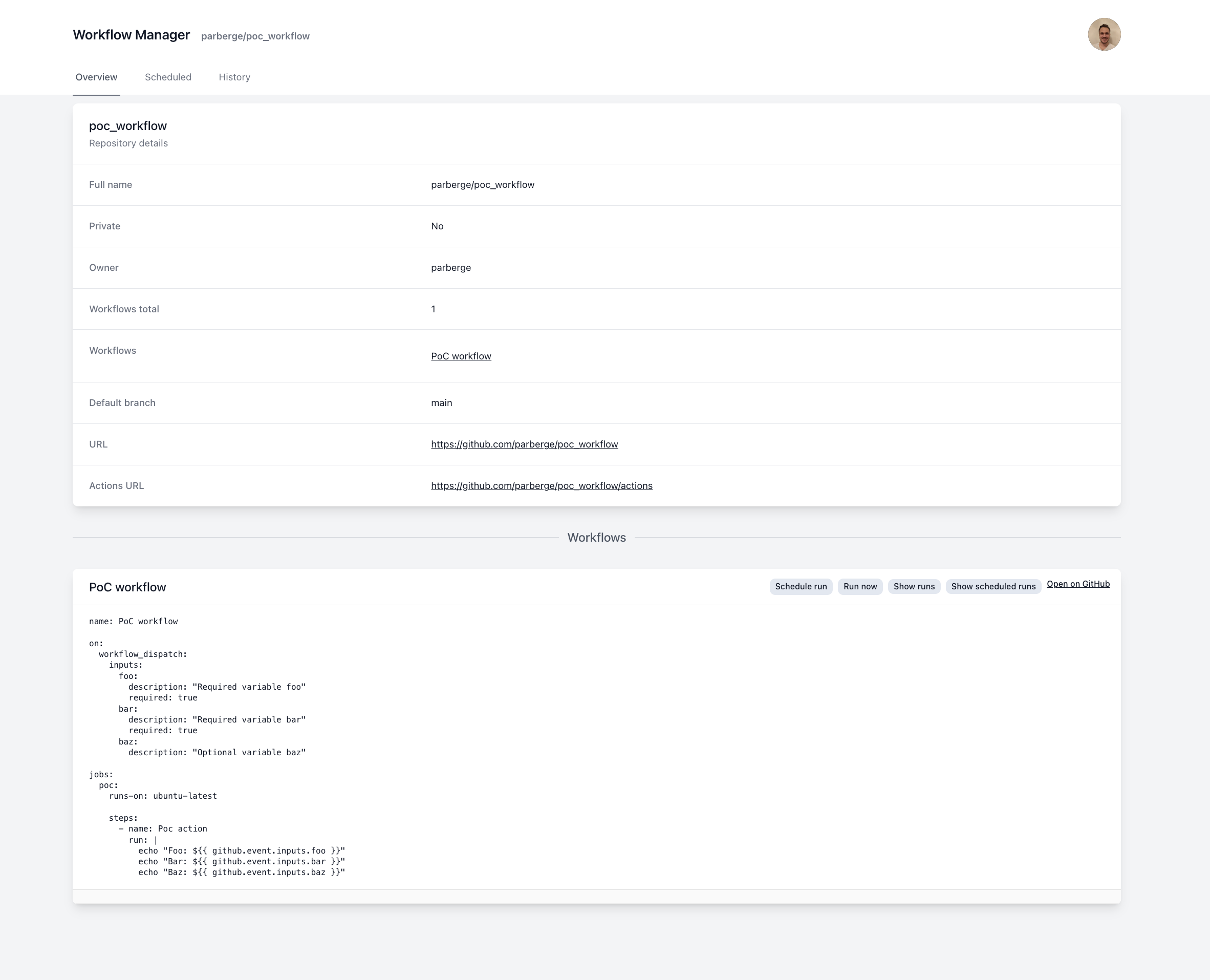 workflow manager calendar